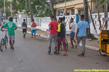 teens on street, with rollerblader